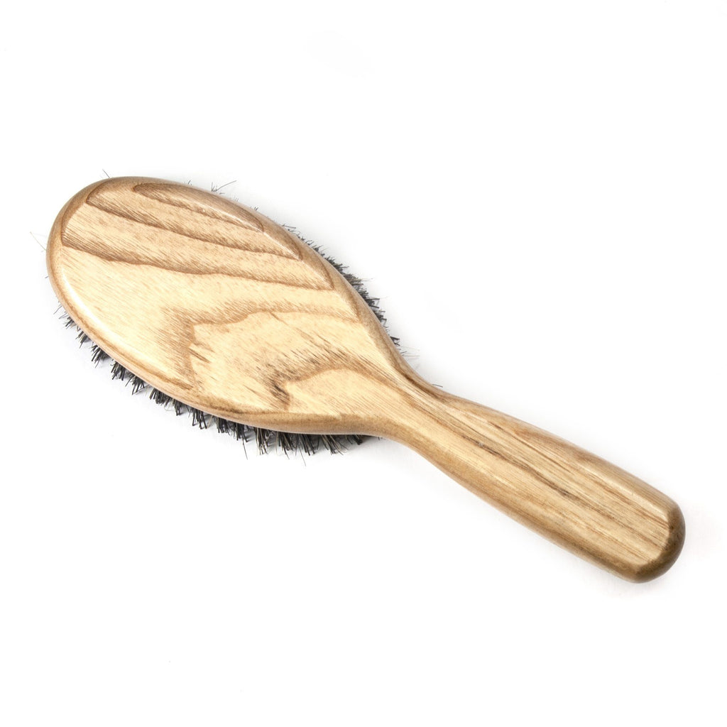 TEK Big Oval Ash Wood Hair Brush with Boar Bristles Hair Brush TEK 