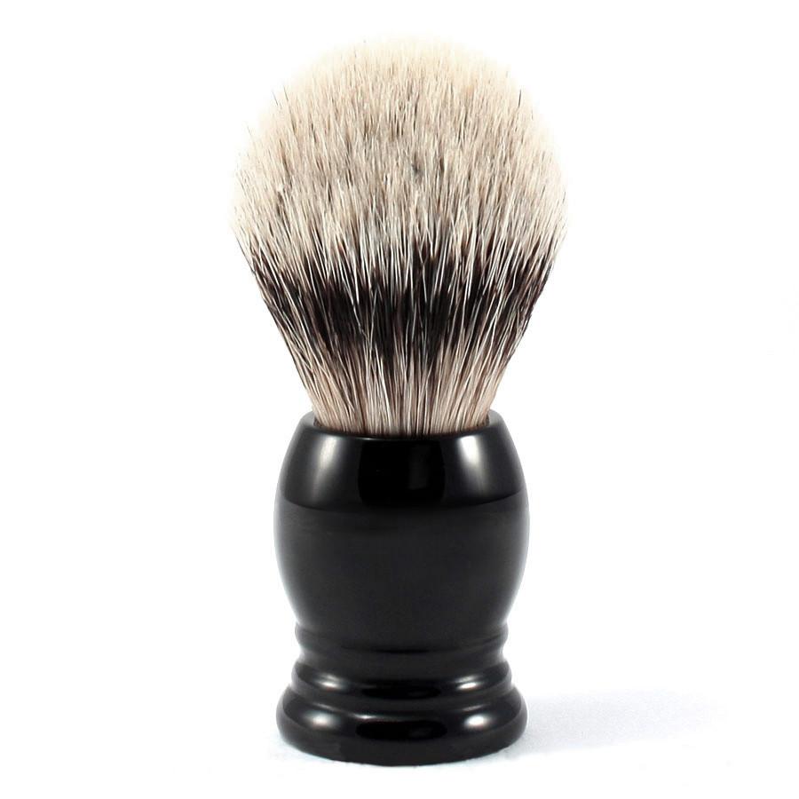 H.L. Thater 4292 Series Silvertip Shaving Brush with Black Handle, Size 1 Badger Bristles Shaving Brush Heinrich L. Thater 