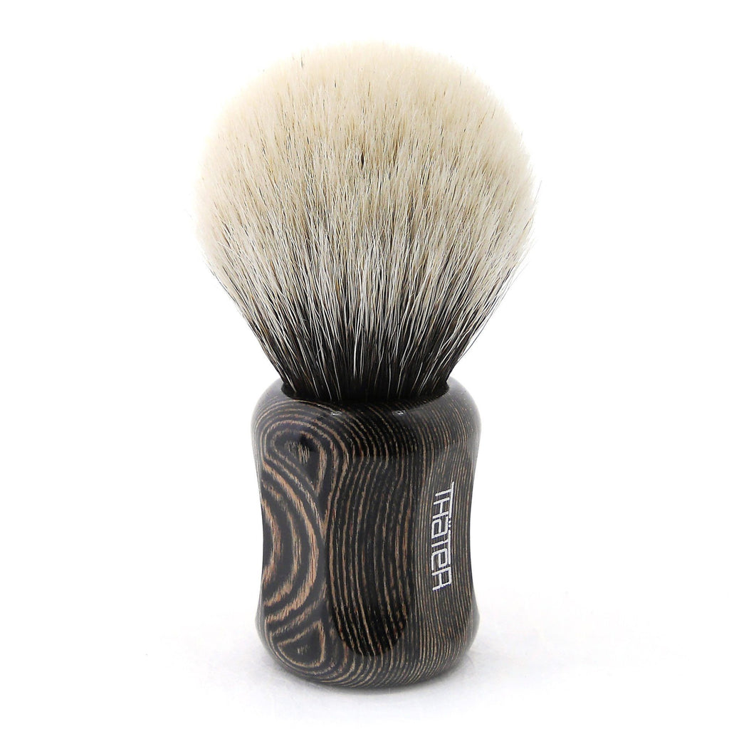 H.L. Thater 4125 Limited Edition 2-Band Premium Bulb Silvertip Shaving Brush, Size 2 Badger Bristles Shaving Brush Heinrich L. Thater Onyx Maderia 