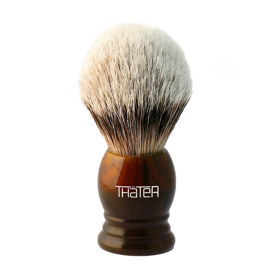 H.L. Thater 4292 Series Silvertip Shaving Brush with Faux Tortoise Handle, Size 1 Badger Bristles Shaving Brush Heinrich L. Thater 