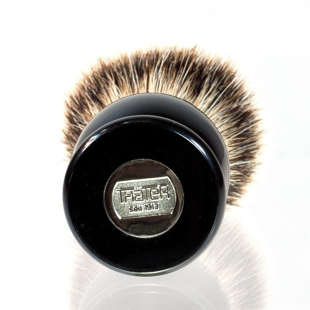 H.L. Thater 4292 Series Silvertip Shaving Brush with Black Handle, Size 5 Badger Bristles Shaving Brush Heinrich L. Thater 