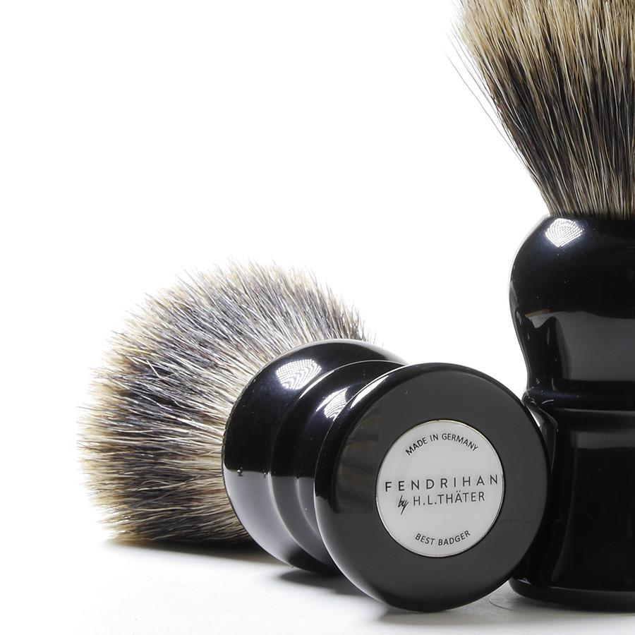 H.L. Thater for Fendrihan Best Badger Shaving Brush with Black Handle, Size 4 Badger Bristles Shaving Brush Fendrihan 