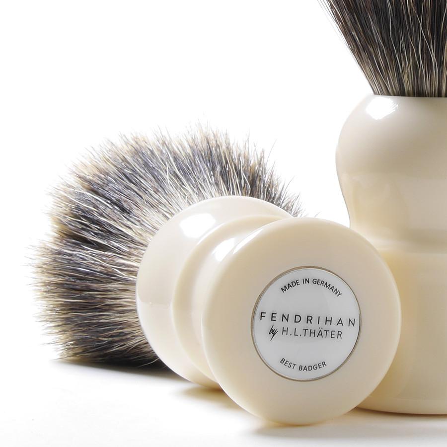 H.L. Thater for Fendrihan Best Badger Shaving Brush with Faux Ivory Handle, Size 4 Badger Bristles Shaving Brush Fendrihan 