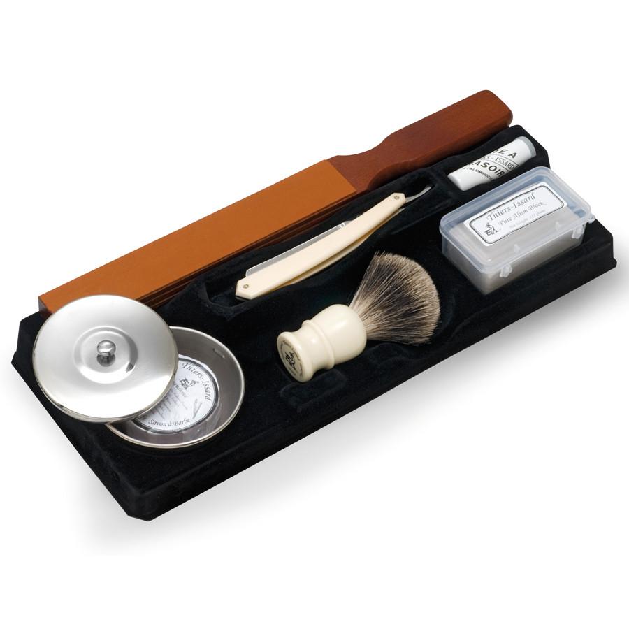 Thiers Issard Complete Straight Razor Kit White, Save $35 Shaving Kit Discontinued 