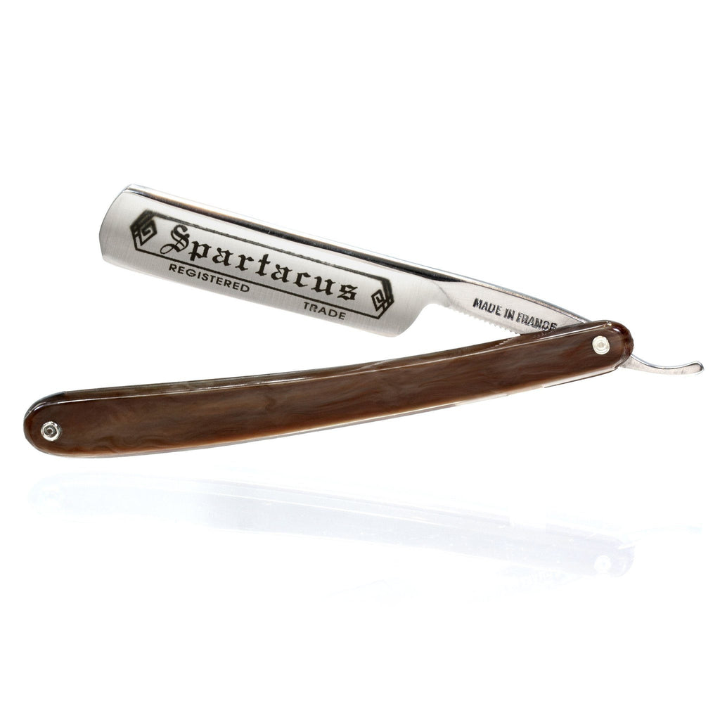Thiers Issard Spartacus Straight Razor 5/8", Faux Veined Wood Handle Straight Razor Discontinued 