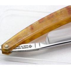 Thiers Issard Round Nose Straight Razor 6/8", Ram's Horn Handle Straight Razor Thiers Issard 