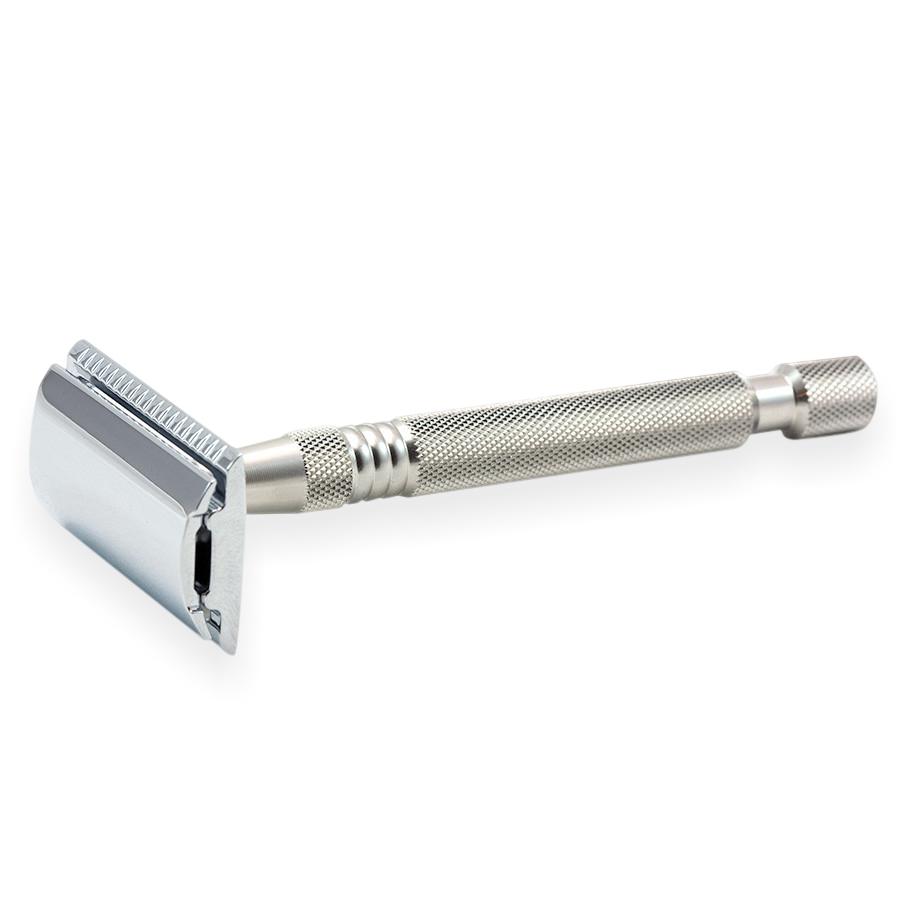 Timor 1325 Closed Comb Safety Razor with Solid Stainless Steel Long Handle Double Edge Safety Razor Timor 