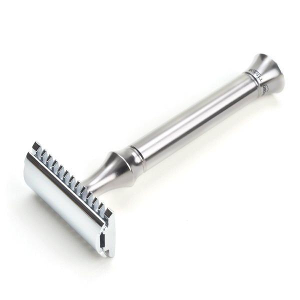 Timor Pure Razor Timor 1350K Open Comb Safety Razor with Solid Stainless Steel Long Han ...