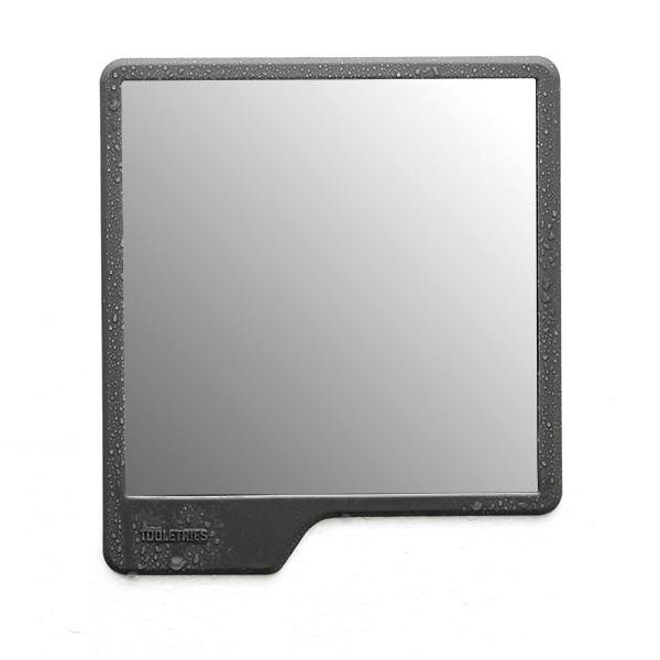 Tooletries The Oliver Anti-Fog Shower Mirror, Charcoal Shaving Mirror Tooletries 