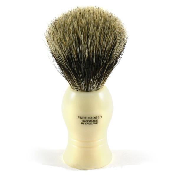 Vulfix Pure Grey Badger Shaving Brush & Stand, Faux Ivory Badger Bristles Shaving Brush Vulfix 