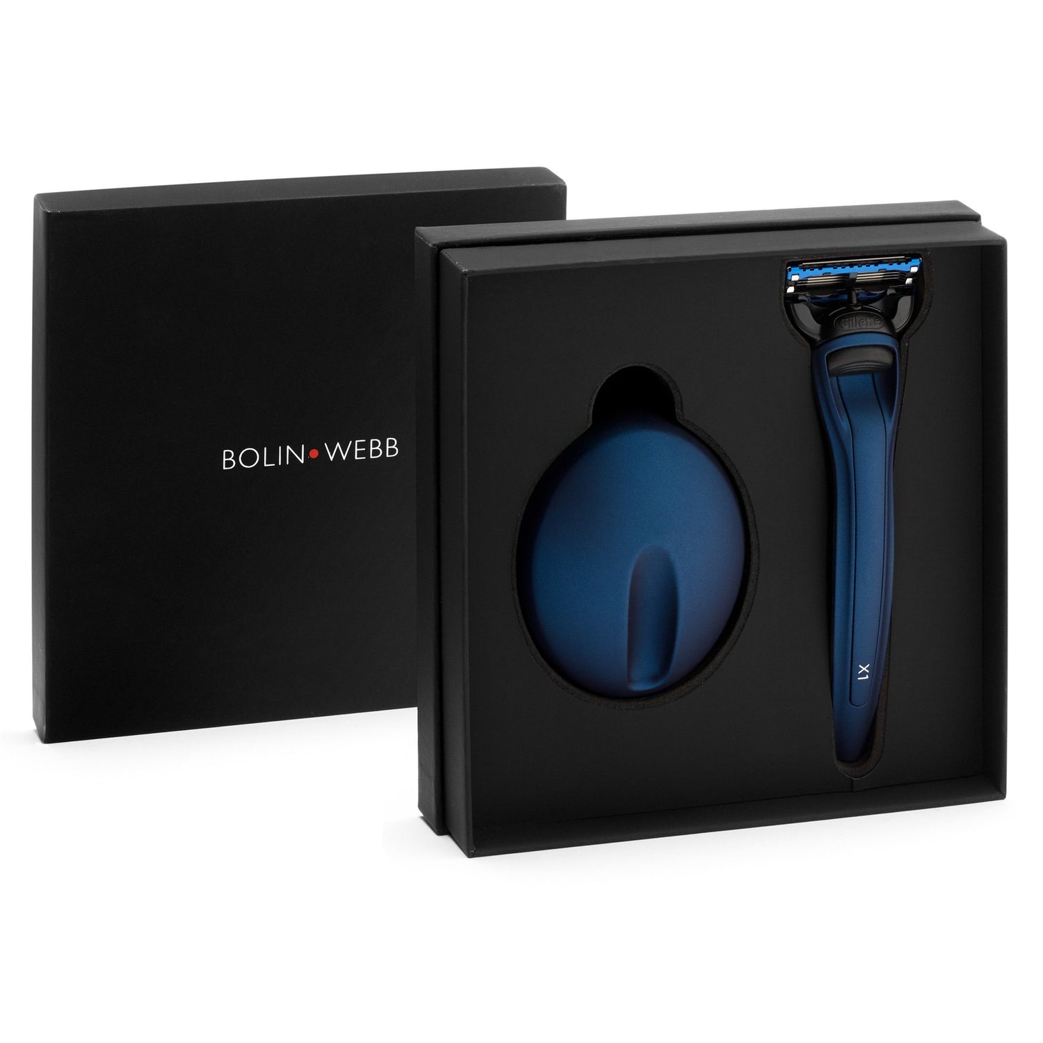 Bolin Webb X1 Matte Blue Razor and Stand Shaving Set Bolin Webb 