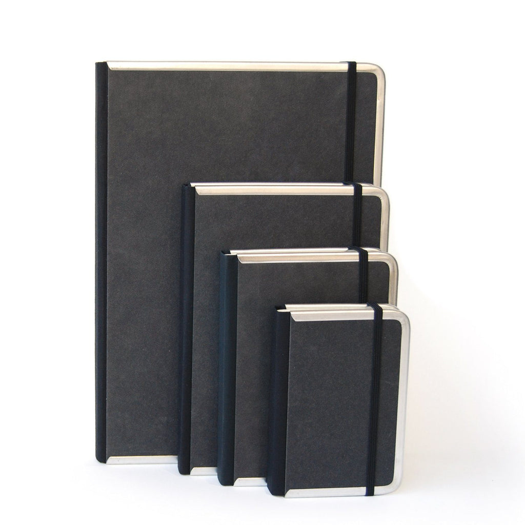 Bindewerk Basic Metal Edge Notebook, Black Notebook Bindewerk 