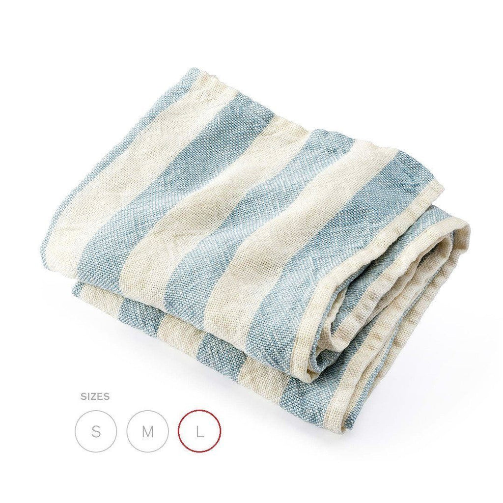 Brahms Mount Baxter Linen Towels Towel Brahms Mount Light Indigo Bath Sheet (36" x 60") 